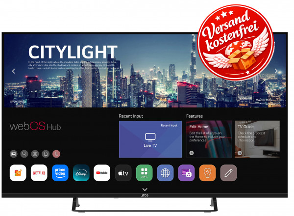 JTC-24 JTCS50U39501FLW 50" (126 cm) UHD Smart TV, webOS, Triple Tuner, Randlos Design