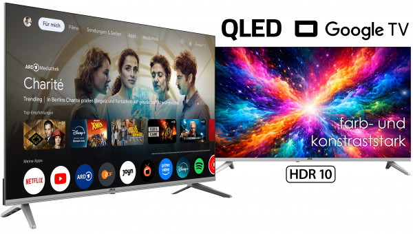 32 Zoll / 80 cm QLED Smart Fernseher JTCSQ32H39330G, Android TV, Sprachsteuerung, Triple Tuner