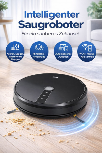 *VERSANDKOSTENFREI* Saugroboter Robbie 330 **B-Ware** kompatibel mit der Smart life / TUYA App